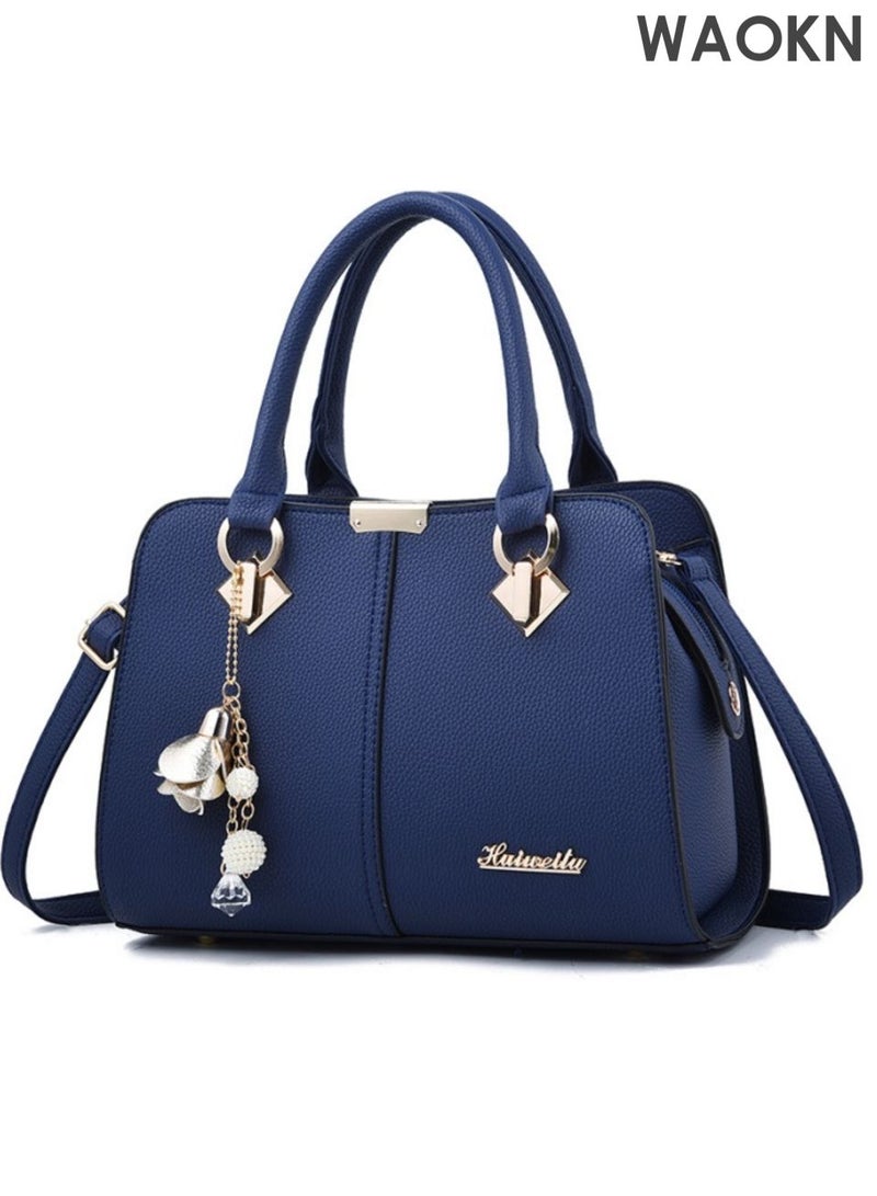 Elegant Women's Handbag Shoulder Bags , Backpacks Travel Bag , Shopper Satchel Messenger Messenger Bag , Pouch Waterproof PU Leather , Fashionable and versatile , large capacity handbag , unisex , blue . - Image 1